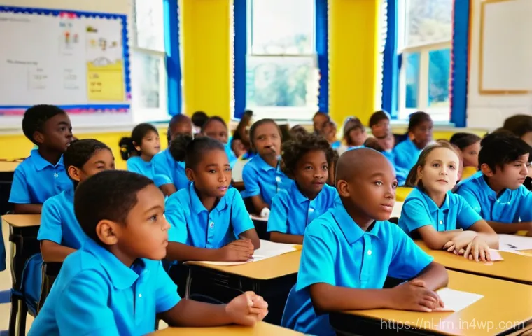 교육 기관에서의 데이터 문화 확립하기 - **Prompt for Personalized Learning:**
"A vibrant, modern elementary school classroom filled with...