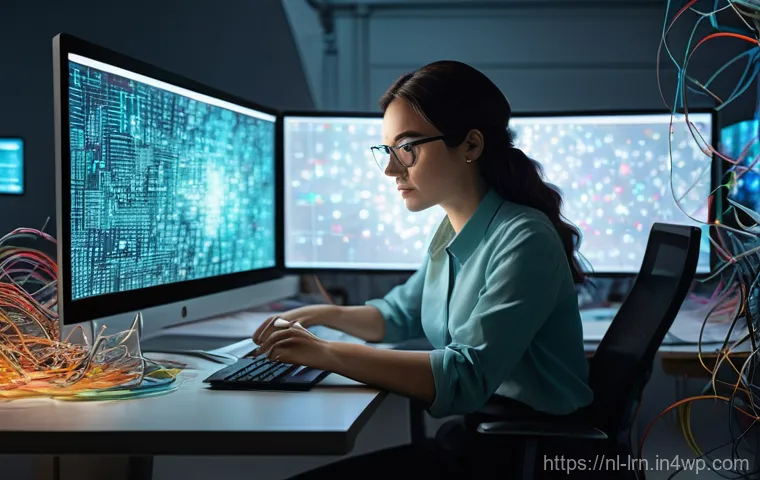 학습 데이터 분석을 위한 모범 사례 - **Prompt:** "A highly detailed digital painting depicting a modern, focused data analyst, a woman in...