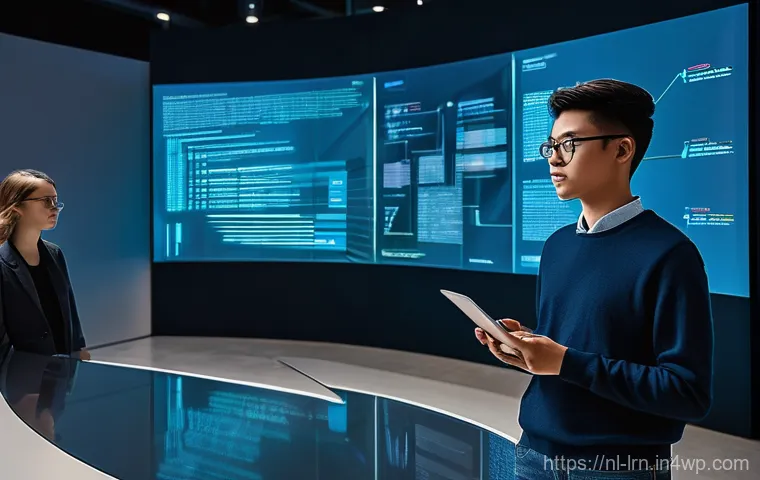 대규모 학습 데이터 처리의 도전 과제 - **Prompt 1: Futuristic Data Core**
    A vast, meticulously organized futuristic data center, glowin...